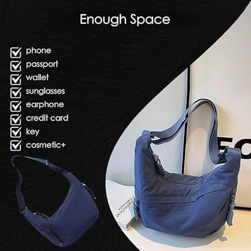 Stvin Crossbody Travel Sling Bags for Women and Men, Crescent Shoulder Purse Bag with Zipper