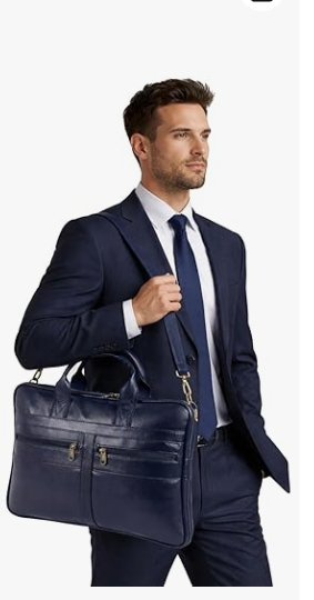 Messenger Office Bag Briefcase for Work for Men blue