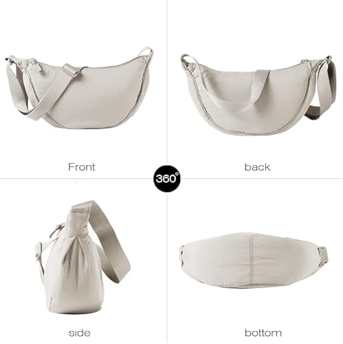 Crescent Bag for Women & Men, Compact Crossbody Sling Bag with Adjustable Strap