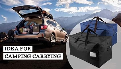 Travel Duffel Tote Storage Bags with Carry Handles, (Black, Pack of 1)